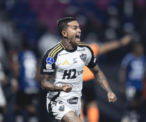 Dudu marcou o gol de empate do Atlético na partida com o IDV (Crédito: Pedro Souza/Atlético)